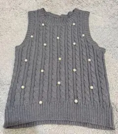 GRL ニットベスト グレー