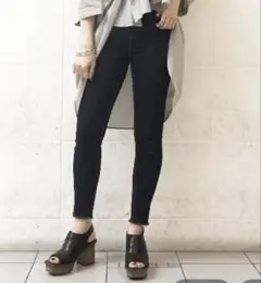 JEANASIS デニムスキニーパンツ ネイビー