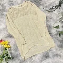 flower ゆるだぼニット　セーター　(M)のサムネイル