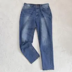 リエディ◇ハイウエストテーパードデニム ストリート ヴィンテージ加工 L