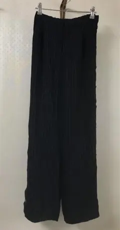 ZARA サイドボタン ストライプ ネイビーパンツ