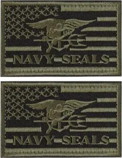 A-0329 ネイビーシールズ 米軍 ワッペン 特殊部隊 2個セット