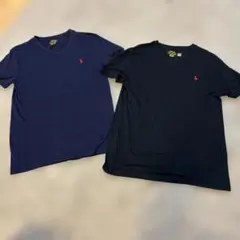 【2枚】Polo Ralph Lauren VネックTシャツ 黒　紺色XＳ　ポロのサムネイル