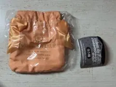 Maison de FLEUR ダブルリボンギャザートートバッグ オレンジ