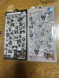 【正規品】ボンボンドロップシール　オリジナル2枚セット しろくろ ぶらっく