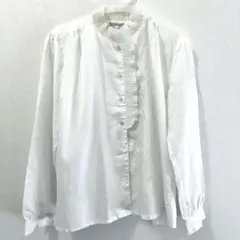 【古着】フリル襟 長袖ブラウス