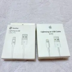 Lightning to USBケーブル 1m 2m 2点セット
