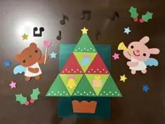 壁面飾り　12月　妖精　クリスマスツリー　プレゼント　天使　冬の壁面　保育教材