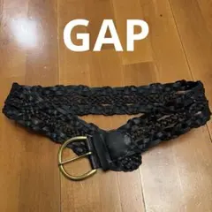 Gap ギャップ 本革 メッシュベルト 編み込み ブラック Sサイズ