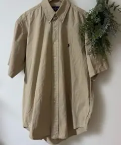 ラルフローレン 90s BLAIRE USA 半袖シャツ Mサイズ　ベージュ♡