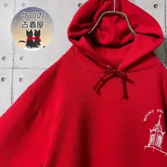 90s ジャージーズ ビンテージ スウェット パーカー M レッド アメリカ製