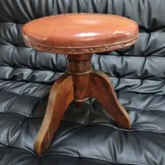 美品】チェスターフィールド オットマン スツール 猫脚 鋲打ち