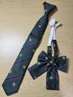 制服ネクタイ　制服リボン　緑