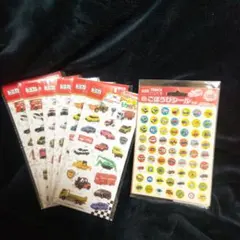 トミカシールがいっぱい３種類６シート＆ご褒美シール２シート１２６枚♡その他シール