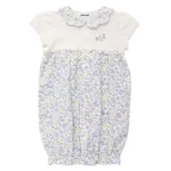 【SLAP SLIP】花柄スカラップ襟2wayオール