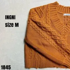 INGNI イング オレンジ Vネック ニット セーター Mサイズ 1845
