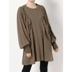 メリージェニー merry Jennyトライアングルスリーブチュニック ブラウン