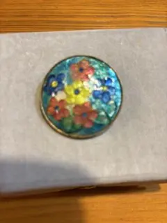 七宝焼花モチーフ【ブローチ、ペンダントトップ】