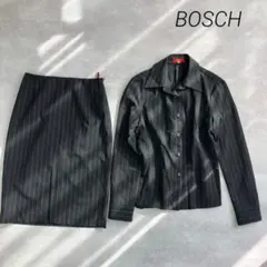 訳あり未使用品❣　ボッシュ　黒　ストライプ　スカートセットアップ　スーツ　ｓ