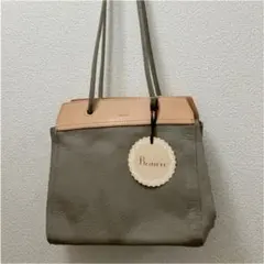 ビュレ トートバッグ 本革 グレー グレージュ