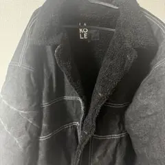 LAKOLE ブラックデニムジャケット ボア裏地