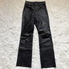 良品　604 ブーツカット Schott レザーパンツ ライダース　28インチのサムネイル