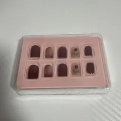 赤系花柄ネイルチップ