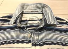 レミレリーフ　長袖シャツ 青白ストライプ