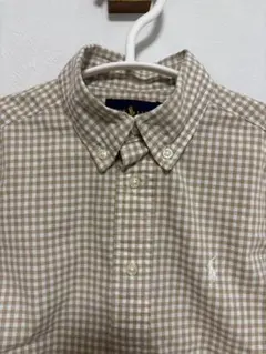 ポロ・ラルフローレン 長袖シャツ 6歳　120 ベージュチェック