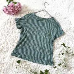 【GIANNI LO GIUDICE】サマーニット 半袖　36 青緑 訳あり 夏のサムネイル