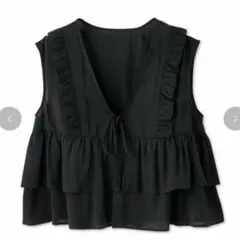 しまむら　辻希美　Ange Charme フリルベスト　ビスチェ　ブラック L