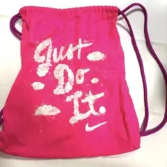希少Nike Just Do It. ナップザック ピンク　　お値下げ‼️のサムネイル
