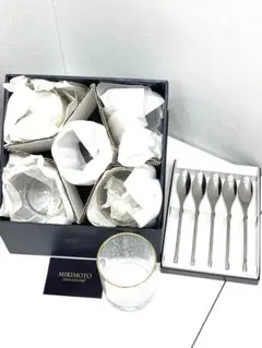 MIKIMOTO ロックグラス &スプーン セット