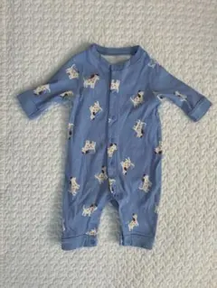 犬柄長袖ロンパース　60サイズ　ベビー　ユニクロ