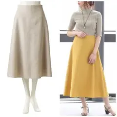 極美品☆martiniqueミディレングスフレアスカート マルティニーク