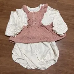美品！アプレレクール　レース切り替えセットアップベビー服