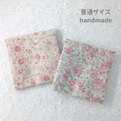 サニタリーケース　普通サイズ２個セット　ハンドメイド　小花柄　ピンク系