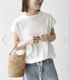 SHIPS any ドロスト フレンチスリーブTシャツ