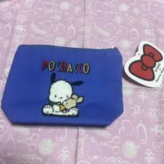 3COINS サンリオ サガラ刺繍ポーチ ポチャッコ