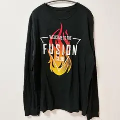 インポート 長袖Tシャツ L 黒 クルーネック ストリート プリントTシャツ