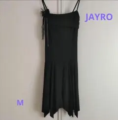【JAYRO】 スリップドレス Mサイズ ブラック コサージュ付きのサムネイル