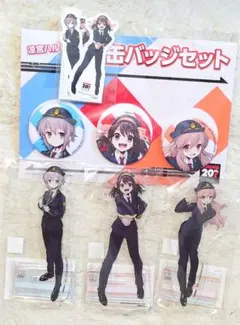 涼宮ハルヒの憂鬱 アクリルスタンド 缶バッジ ポストカード セット
