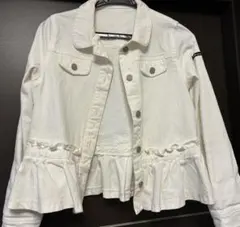 べべ　ホワイトデニムジャケット　 150 女の子