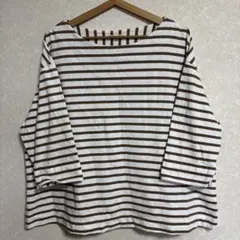 studio CLIP ストライプ柄 カットソー 3L