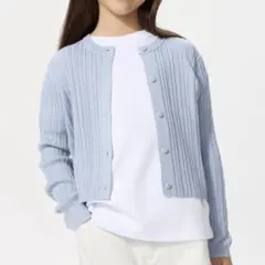 ユニクロ　ウォッシャブルニットリブカーディガン　150