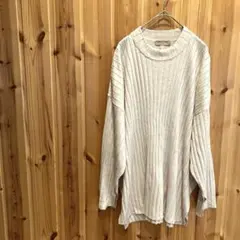 【エイチアンドエム】ニット　長袖　裾スリット入　袖口スリット入　オーバーサイズ