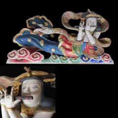 540『木彫 天燈鬼』 /骨董品 古美術 古玩 アンティーク - メルカリ