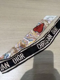 CHRISTIAN DIOR ハート柄シルクスカーフ