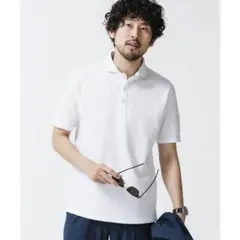 AXF feat NANO スタイリッシュ ポロシャツ XL 白のサムネイル