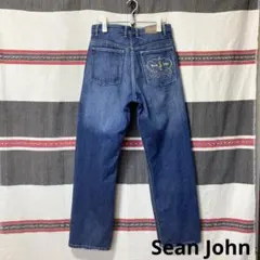 Sean John 刺繍ワイドストレートデニム ショーンジョン B系 Y2K人気のサムネイル